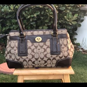 COACH signature collection satchel, excellent